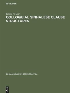 Colloquial Sinhalese Clause Structures - Gair, James W.