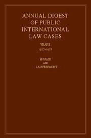 International Law Reports - McNair, D. / Lauterpacht, H. (eds.)