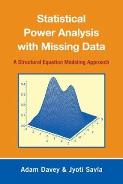 Statistical Power Analysis with Missing Data - Davey, Adam; Savla, Jyoti Tina