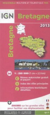 Cover IGN Karte, Régionale Routière et Touristique Bretagne 2013