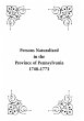 Persons Naturalized in the Province of... - Bild 1