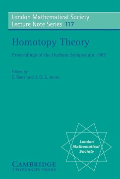 Homotopy Theory - Rees, E.; Jones, J. D. S.