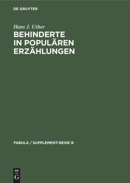 Behinderte in populären Erzählungen Behinderte in populären Erzählungen