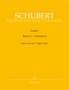 Cover Schubert Lieder Band 4 für Gesang (hoch) und Klavier praktische Ausgabe