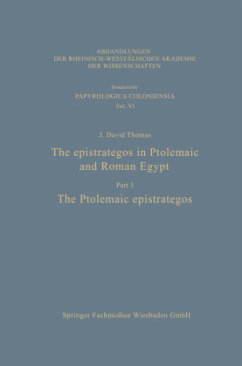 The epistrategos in Ptolemaic and Roman Egypt - Thomas, J. David