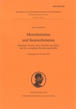 Monotheismus und Kosmotheismus - Assmann, Jan