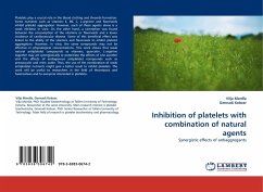 Inhibition of platelets with combination of natural agents