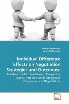 Individual Difference Effects on Negotiation Strategies and Outcomes: - Baytalskaya, Nataliya