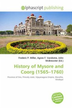 Cover History of Mysore and Coorg (1565 - 1760 )