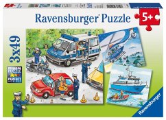 Ravensburger 09221 - Polizeieinsatz, 3 x 49 Teile Puzzle