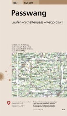 Cover Landeskarte der Schweiz 1087 Passwang