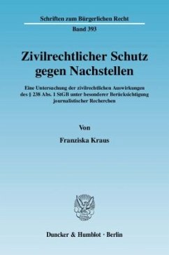 Cover Zivilrechtlicher Schutz gegen Nachstellen