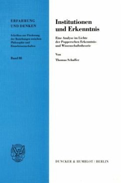 Cover Institutionen und Erkenntnis.