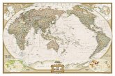 National Geographic Map World Executive, Pacific Centered, Planokarte