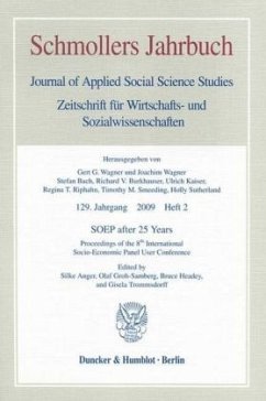 SOEP after 25 Years. - Anger, Silke / Groh-Samberg, Olaf / Headey, Bruce / Trommsdorff, Gisela (ed.)
