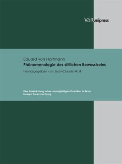 Cover Phänomenologie des sittlichen Bewusstseins
