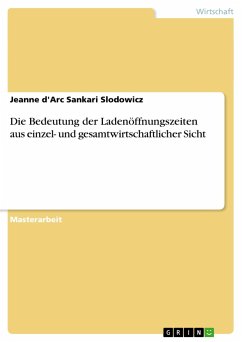 Die Bedeutung der Ladenöffnungszeiten aus einzel- und gesamtwirtschaftlicher Sicht - Sankari Slodowicz, Jeanne d'Arc