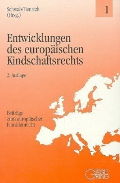 Cover Entwicklungen des europäischen Kindschaftsrechts