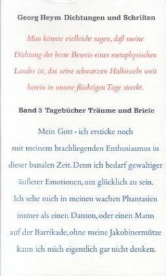 Tagebücher, Träume, Briefe / Dichtungen und Schriften, 4 Bde. 3 - Heym, Georg
