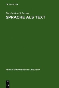 Sprache als Text - Scherner, Maximilian
