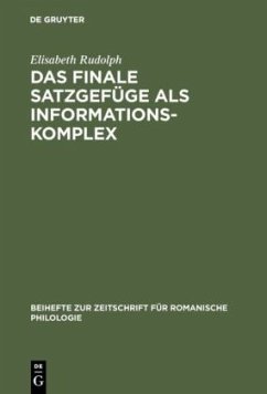 Cover Das finale Satzgefüge als Informationskomplex