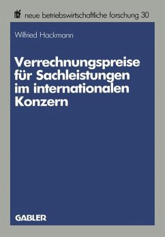 Verrechnungspreise für Sachleistungen im internationalen Konzern - Hackmann, Wilfried
