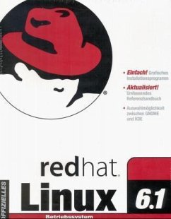 Red Hat Linux 6.1 Betriebssystem, 2 CD-ROMs m. Bootdiskette (3 1/2 Zoll), dtsch. Version