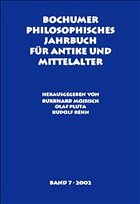 Bochumer Philosophisches Jahrbuch für Antike und Mittelalter