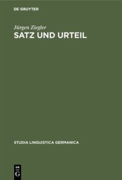 Satz und Urteil - Ziegler, Jürgen