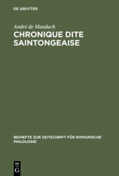 Chronique dite Saintongeaise - Mandach, André de