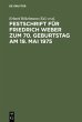 Festschrift für Friedrich Weber zum... - Bild 1
