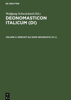 Deonomasticon Italicum (DI), Volume II, Derivati da nomi geografici (F-L) - Schweickard, Wolfgang