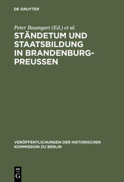 Cover Ständetum und Staatsbildung in Brandenburg-Preußen