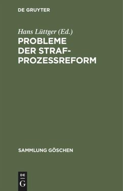 Cover Probleme der Strafprozeßreform