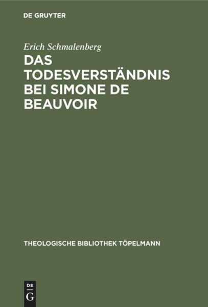 Das Todesverständnis bei Simone de Beauvoir Das Todesverständnis bei Simone de Beauvoir