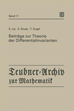 Beiträge zur Theorie der Differentialinvarianten - Study, Eduard; Lie, Sophus; Engel, Friedrich
