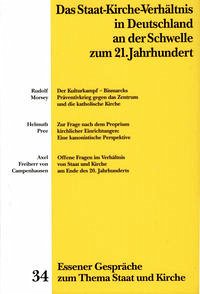 Essener Gespräche zum Thema Staat und Kirche - Krautscheidt, Josef, Heiner Marre und Heiner Marre