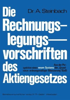 Die Rechnungslegungsvorschriften des Aktiengesetzes 1965 - Steinbach, Adalbert