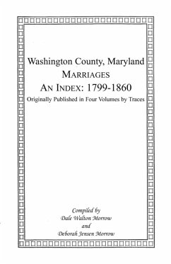 Cover Marriages of Washington County, Maryland. An Index