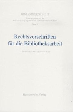 Cover Rechtsvorschriften für die Bibliotheksarbeit