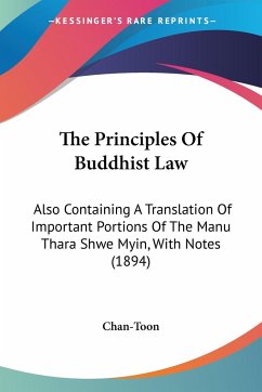 The Principles Of Buddhist Law