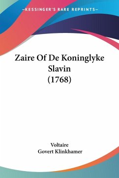 Cover Zaire Of De Koninglyke Slavin (1768)