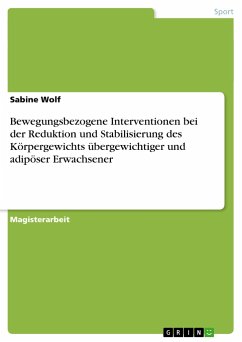 Bewegungsbezogene Interventionen bei der Reduktion und Stabilisierung des Körpergewichts übergewichtiger und adipöser Erwachsener - Wolf, Sabine