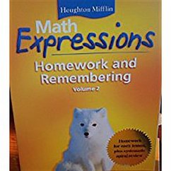 Math Expressions: Hmewk&rembr Consm L4 V2