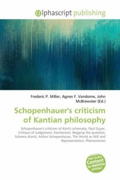 Schopenhauer's criticism of Kantian philosophy