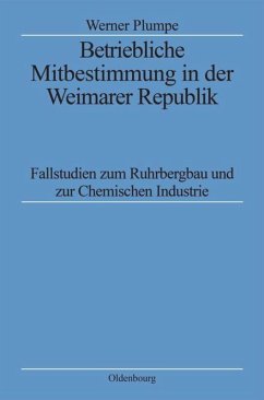 Betriebliche Mitbestimmung in der Weimarer Republik - Plumpe, Werner