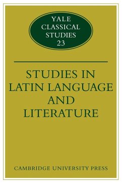 Studies in Latin Language and Literature - Cole, Thomas; Ross, David