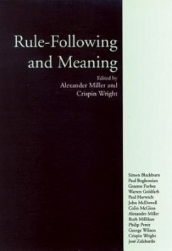 Rule-Following and Meaning - Miller, Alexander; Wright, Crispin
