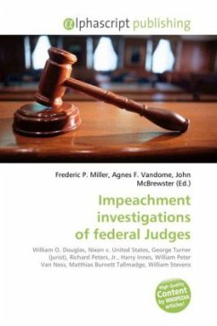 Impeachment investigations of federal Judges
