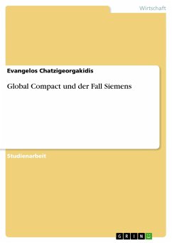 Global Compact und der Fall Siemens - Chatzigeorgakidis, Evangelos